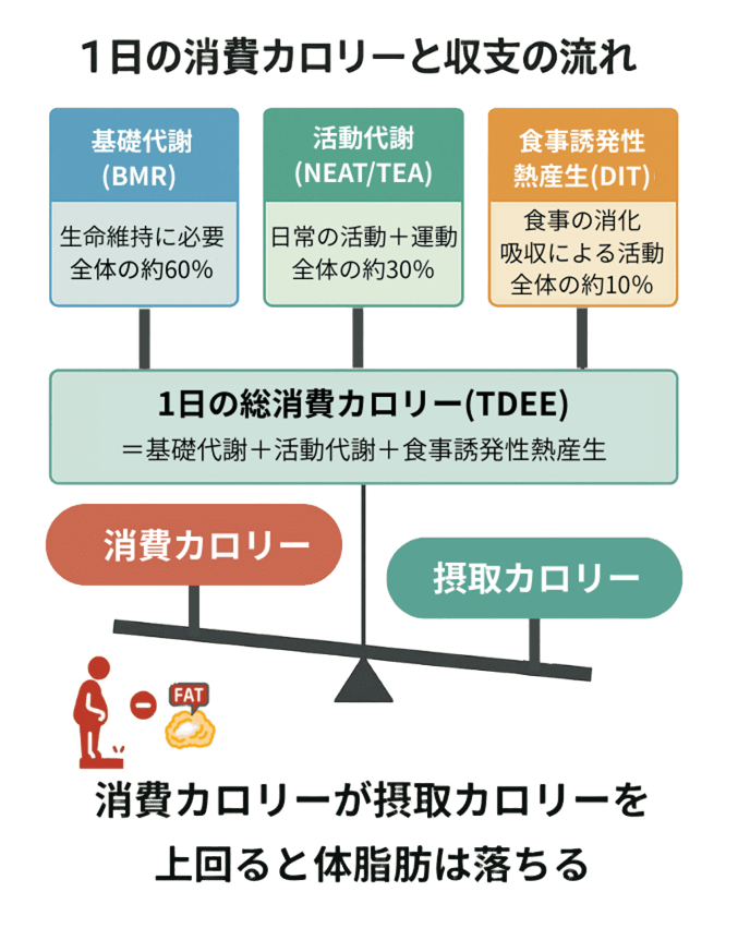 3つの代謝・1日の総消費カロリー