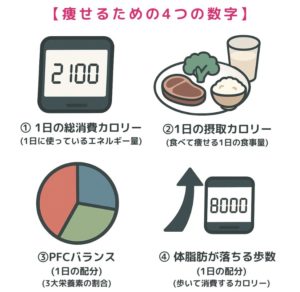 痩せる数字と4つの基準値・美筋式ダイエット