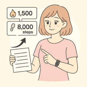 美筋式ダイエット│瘦せる数字設計ツール:必要なカロリーと歩数がひと目でわかる